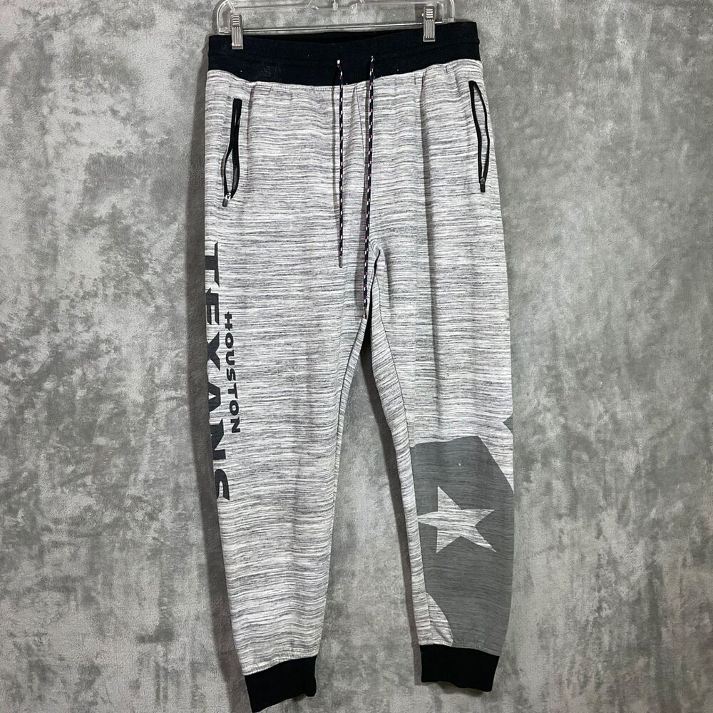 NFL Apparel Houston Texans Tapered Sweat Pants 'White/Grey' / Women's Size L